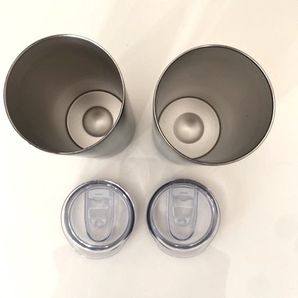 Set of two dark geeen stainless steel travelers mugs NWOT - Picture 6 of 6